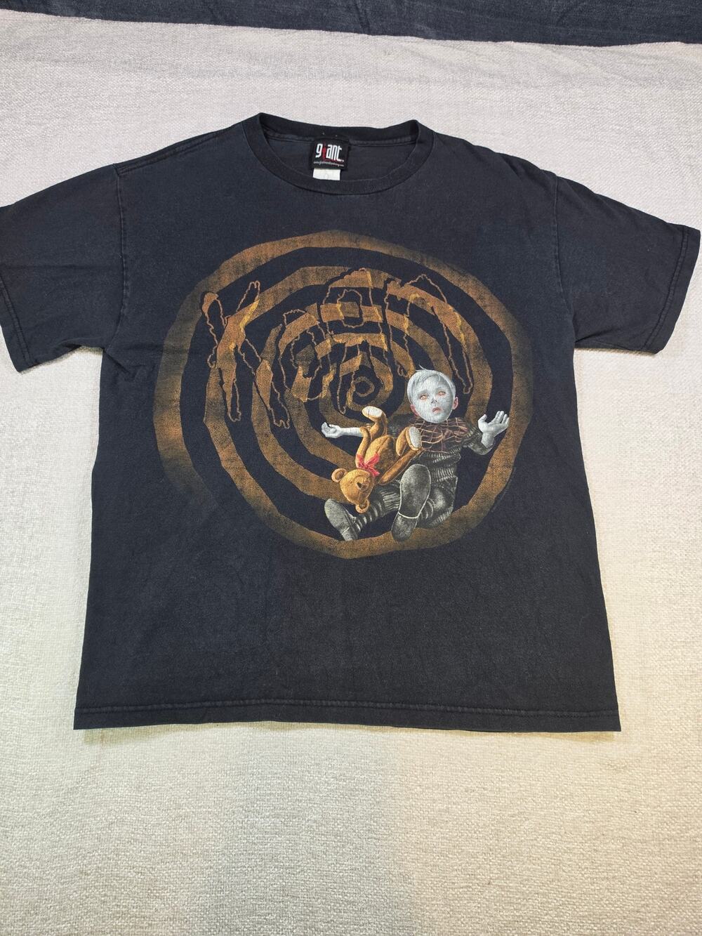 Vintage Korn Spiral Boy T-Shirt Giant Tag Fits Small/Medium